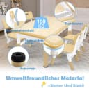 FIVMEN Kindersitzgruppe 4 Stühle Set Höhenverstellbar Beige Bild 3