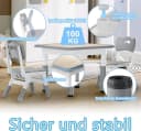 FIVMEN Kindersitzgruppe Kindertisch 2 Stühle Set Höhenverstellbar Grau Bild 4
