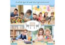 FIVMEN Kindersitzgruppe Kindertisch 2 Stühle Set Höhenverstellbar Grau Bild 5