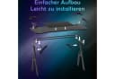 FIVMEN Gaming-Schreibtisch A-förmig mit LED Schwarz Bild 3