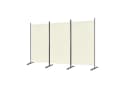 FIVMEN Paravent Raumteiler Klappbar Beige/Grau Metall Bild 2