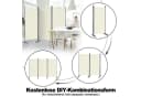 FIVMEN Paravent Raumteiler Klappbar Beige/Grau Metall Bild 3