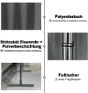 FIVMEN Paravent Raumteiler Klappbar Beige/Grau Metall Bild 4