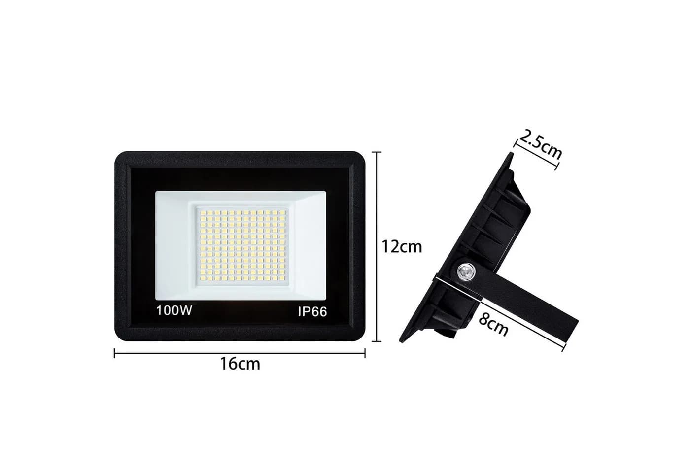 FIVMEN LED Flutlichtstrahler 5x100W Superhell LED Fluter Außenstrahler Aluminium - Bild 1