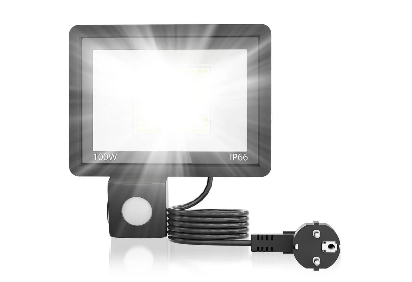 FIVMEN LED Flutlichtstrahler 100W mit Bewegungsmelder Schwarz - Bild 2