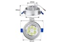 FIVMEN 20x 3W LED-Einbaustrahler Schwenkbar Rund Fluter Bild 1