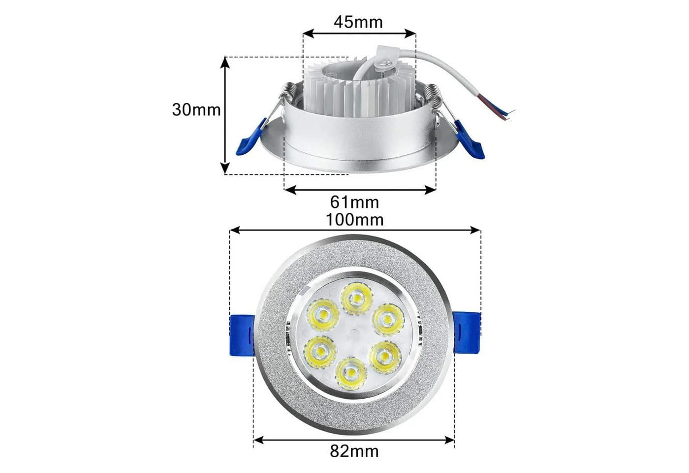 FIVMEN 20x 3W LED-Einbaustrahler Schwenkbar Rund Fluter