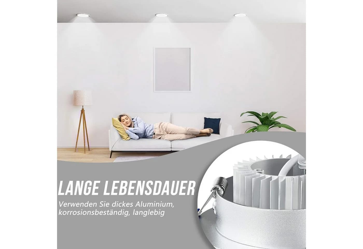 FIVMEN 20x 3W LED-Einbaustrahler Schwenkbar Rund Fluter - Bild 5
