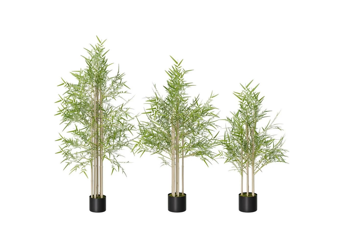 FIVMEN Kunstbaum Bambus Ficusbaum Grün 100 cm - Bild 2