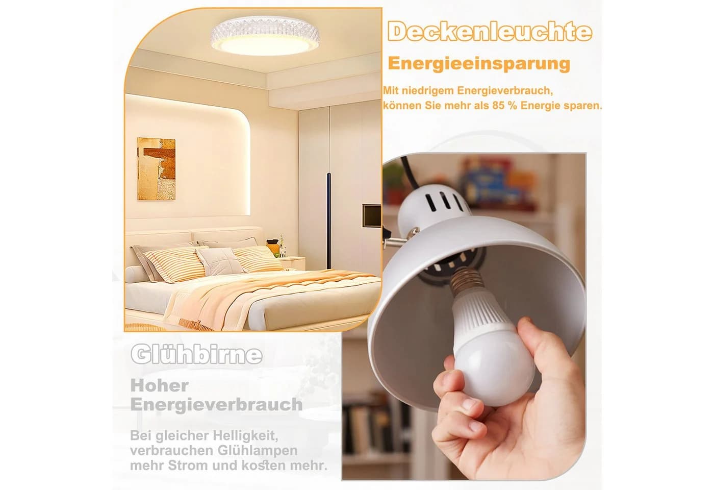 FIVMEN LED Deckenleuchte mit Fernbedienung & RGB-Sternenhimmel - Bild 4