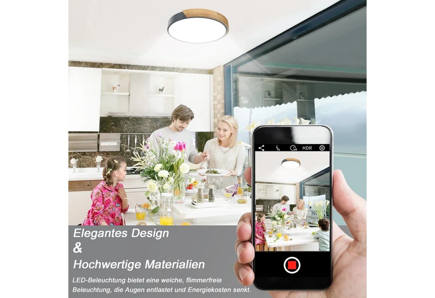 FIVMEN LED Deckenleuchte Rund Kaltweiß - Bild 4