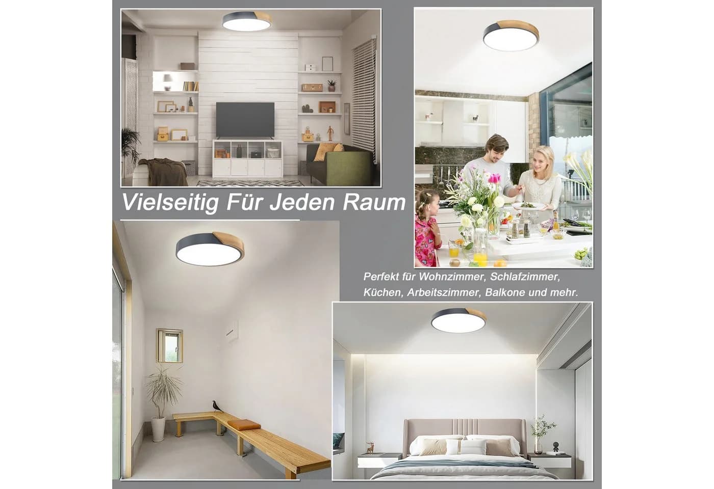 FIVMEN LED Deckenleuchte Rund Kaltweiß - Bild 5