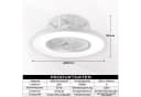 FIVMEN Deckenventilator mit LED-Beleuchtung, dimmbar, weiß Bild 1