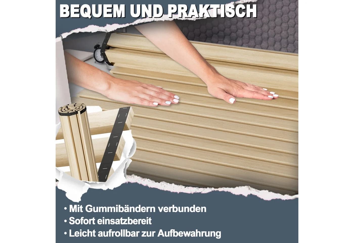 FIVMEN Lattenrost Rollrost Zederholz 23 Leisten 300 kg - Bild 4