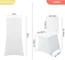 FIVMEN Stuhlhussen Stretch Weiß Universell Passform Modernes Design Bild 1