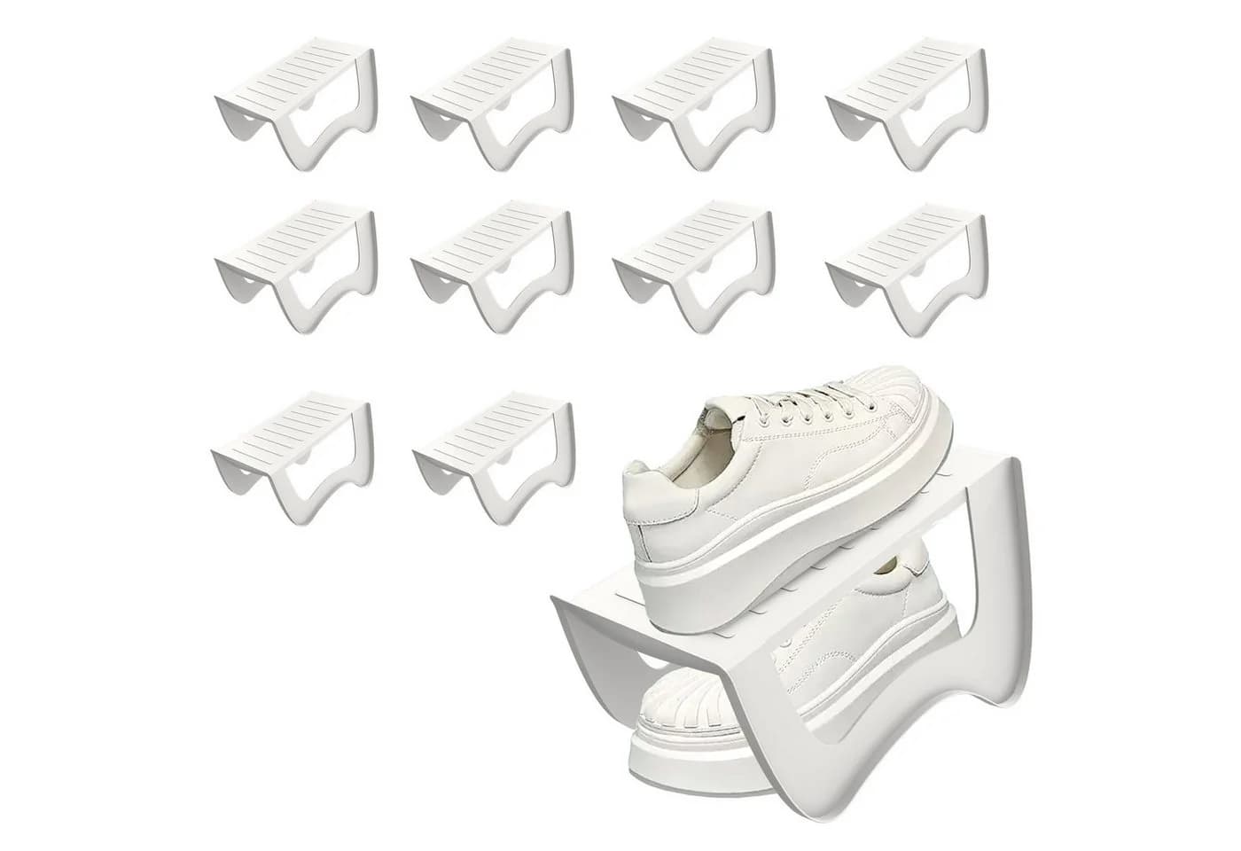 FIVMEN Schuhstapler 10 Stück Rutschfest PP Anti-Rutsch Schuhschlitze - Bild 2