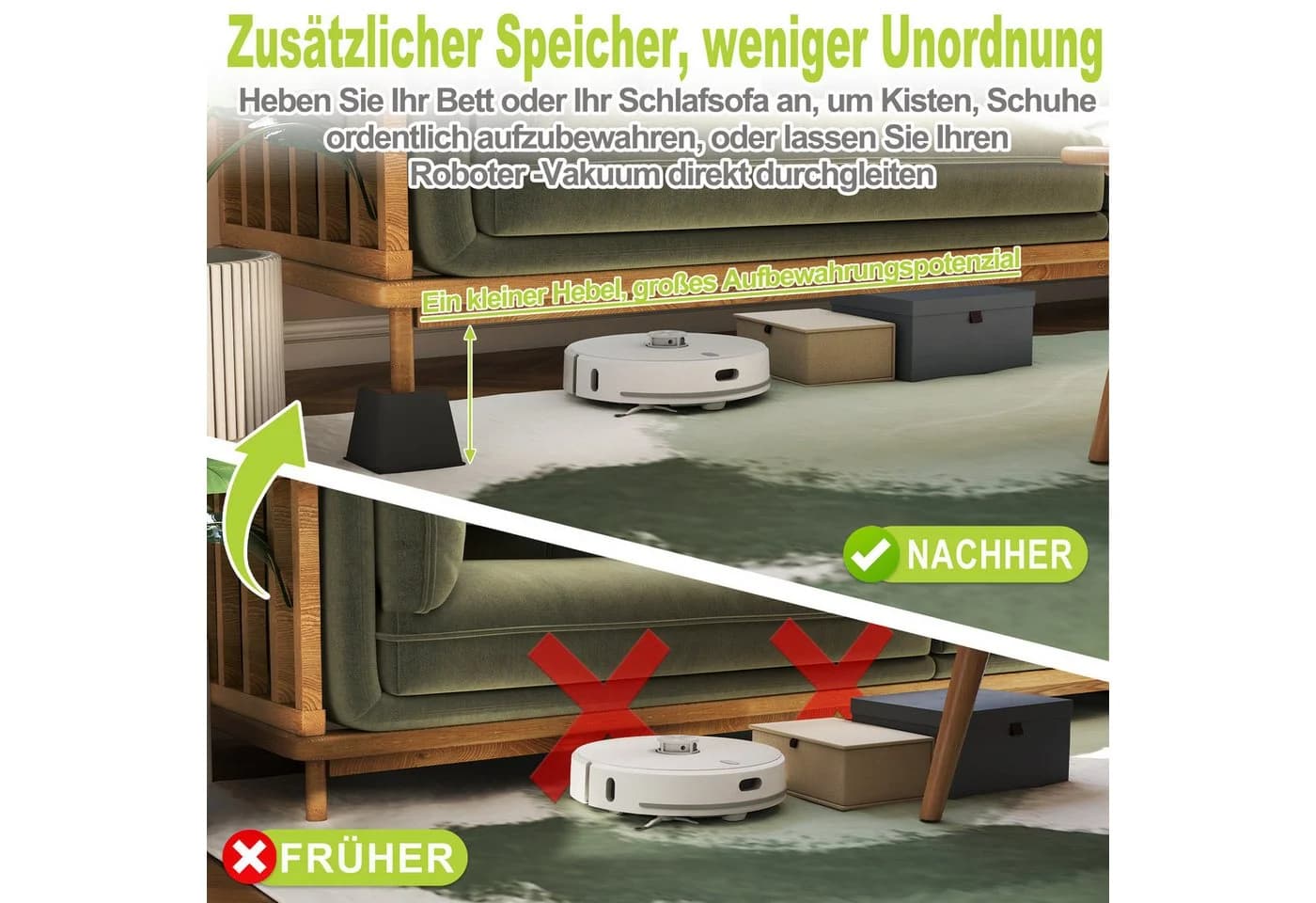 FIVMEN Möbelfuß Möbelerhöhung Tischhöhe Möbelerhöher - Bild 4