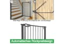 FIVMEN Treppenschutzgitter Weiß/Schwarz Metall Kindersicherung Bild 4