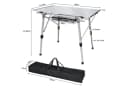 FIVMEN Campingtisch Faltbar Höhenverstellbar Aluminium Silber/Schwarz Bild 1
