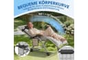 FIVMEN Gartenliege Sonnenliege Grau Schwarz Klappbar mit Sonnendach Bild 5