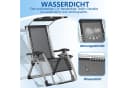 FIVMEN Gartenliege klappbar mit Sonnendach grau Bild 5