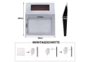 FIVMEN Solar Hausnummer mit LED-Beleuchtung Silber Bild 1