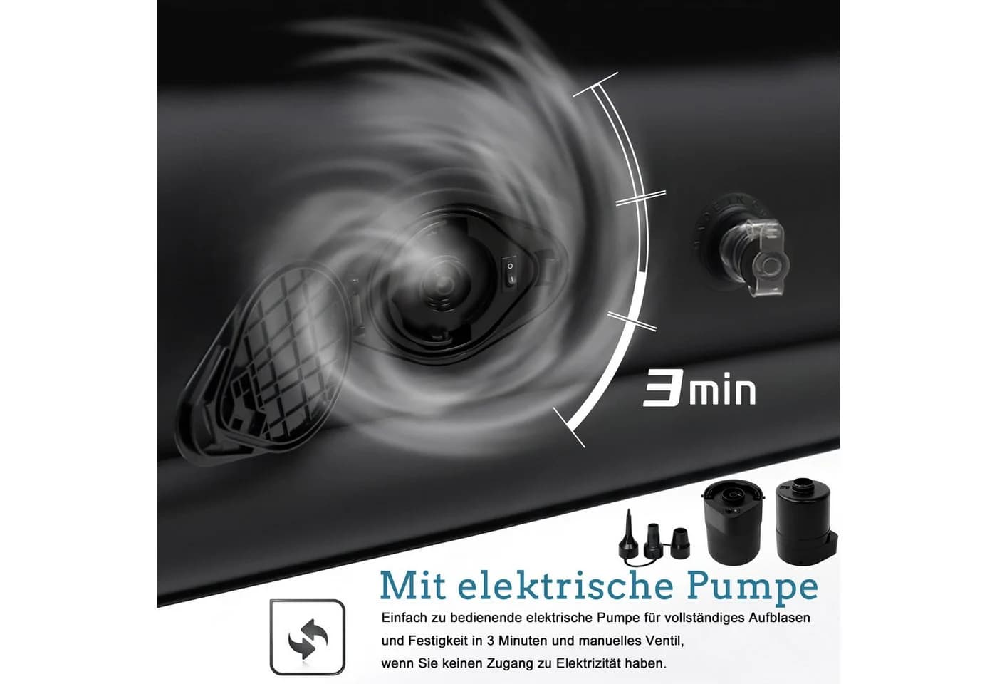 FIVMEN Luftbett Aufblasbare Matratze mit Elektrischer Pumpe - Bild 4