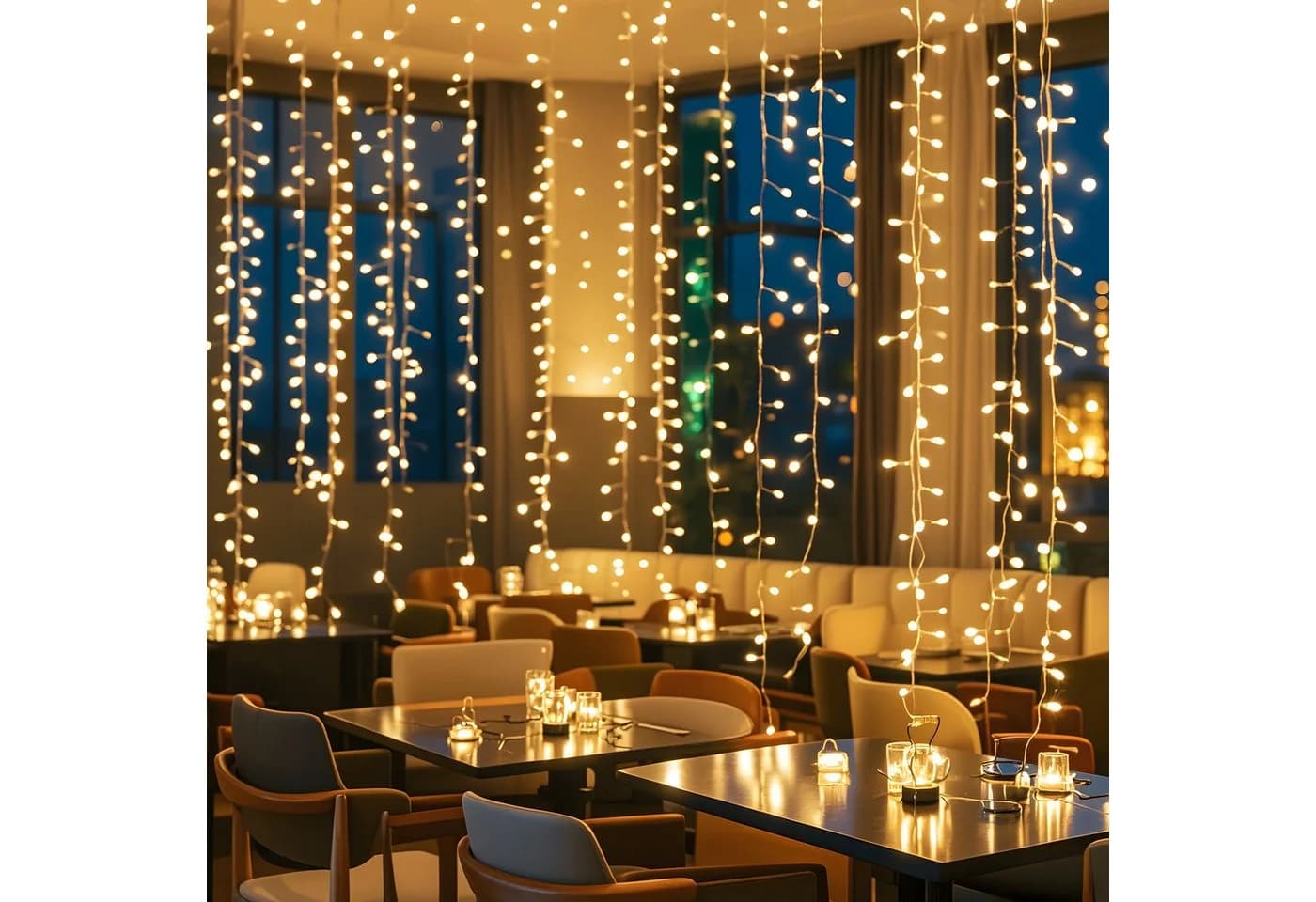 LED-Lichterkette Weihnachtsdeko Warmweiß Bunt 1000cm