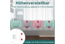 FIVMEN Bettschutzgitter 40-60cm Höhenverstellbar Leinengrau/Seegrün/Kirschrosa Bild 3