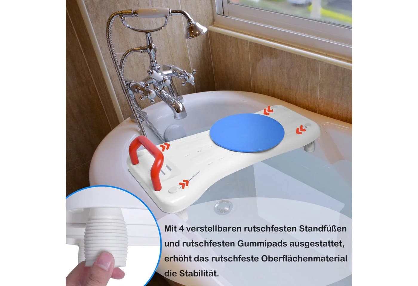FIVMEN Badewannenbrett mit Drehscheibe und Seifenablage - Bild 3