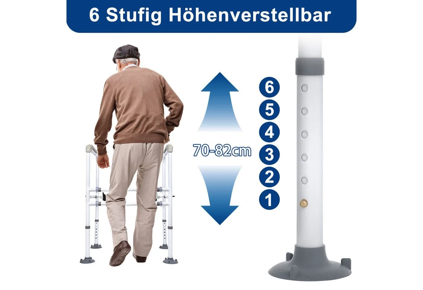 FIVMEN WC-Aufstehhilfe Weiß Stahl Ohne Bohren - Bild 3