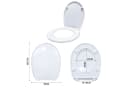 FIVMEN WC-Sitz Toilettendeckel Absenkautomatik Klobrille mit Softclose Toilettensitz Hartplastik Duroplast Universal Größe Bild 1
