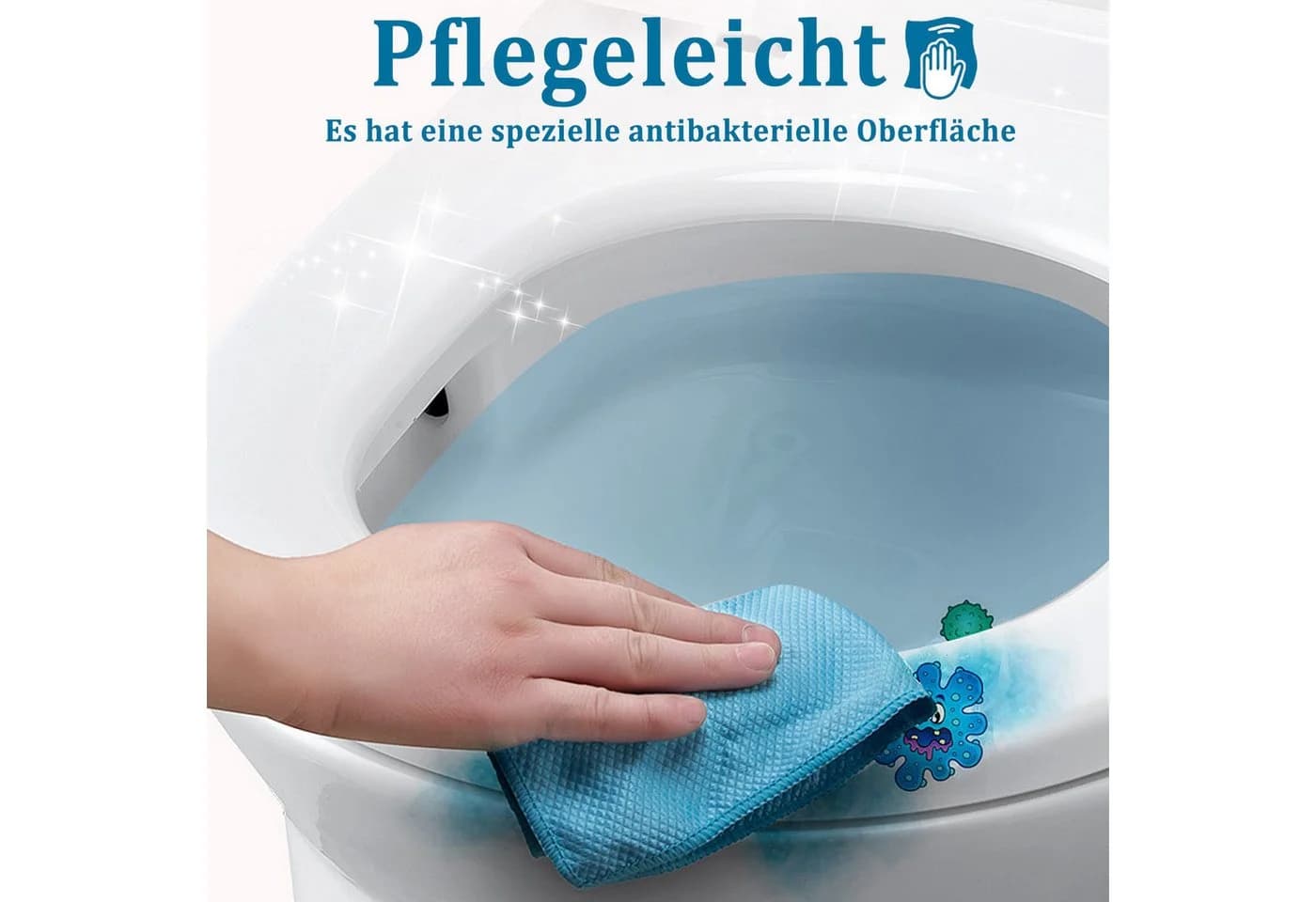 FIVMEN WC-Sitz Toilettendeckel Absenkautomatik Klobrille mit Softclose Toilettensitz Hartplastik Duroplast Universal Größe - Bild 5