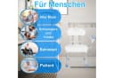 FIVMEN Duschstuhl höhenverstellbar mit Rückenlehne und Armlehne weiß Bild 4