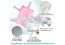 FIVMEN Babybadewanne Faltbare Babywanne Rosa Rutschfeste Füße Bild 3
