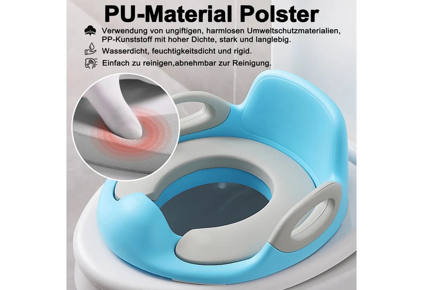 FIVMEN Baby-Toilettensitz Kinder WC Aufsatz Weiß/Rosa/Blau - Bild 4