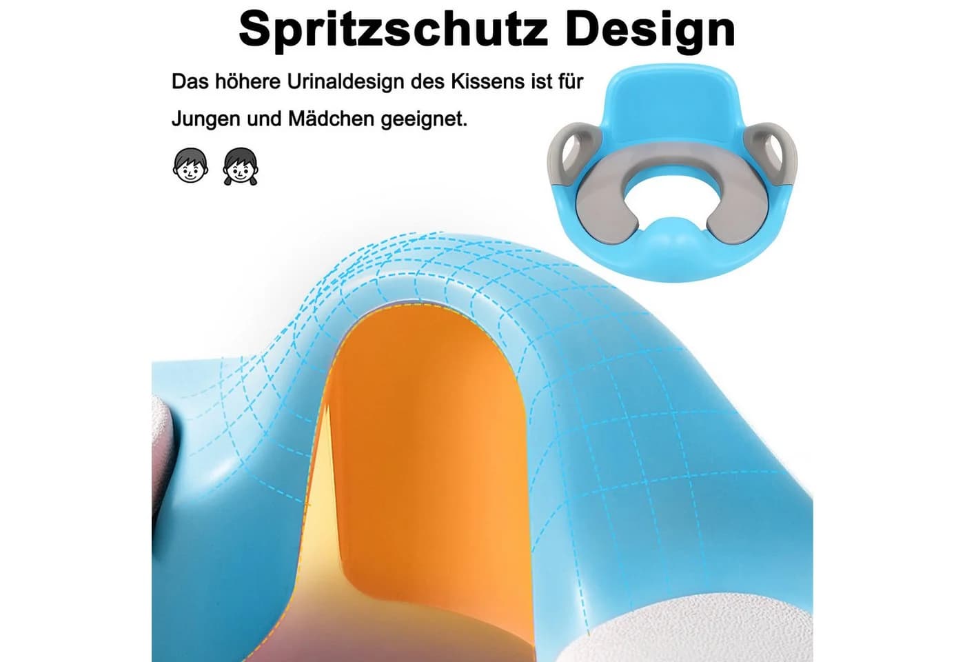 FIVMEN Baby-Toilettensitz Kinder WC Aufsatz Weiß/Rosa/Blau - Bild 5