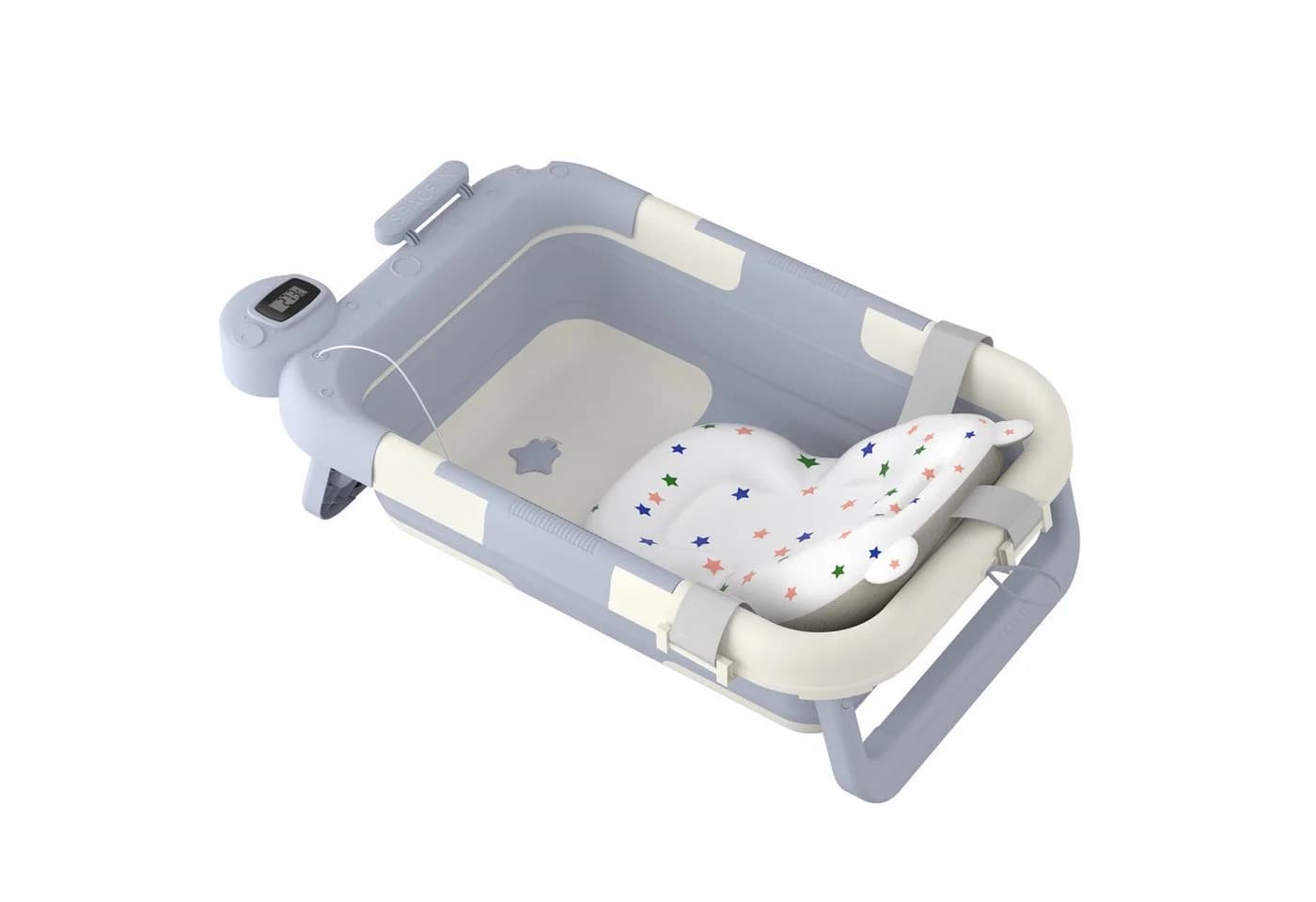 FIVMEN Babybadewanne Faltbare Mit Badekissen Und Thermometer - Bild 2