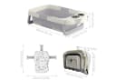FIVMEN Babybadewanne Faltbar Mit Badekissen & Thermometer Grau/Weiß Bild 1