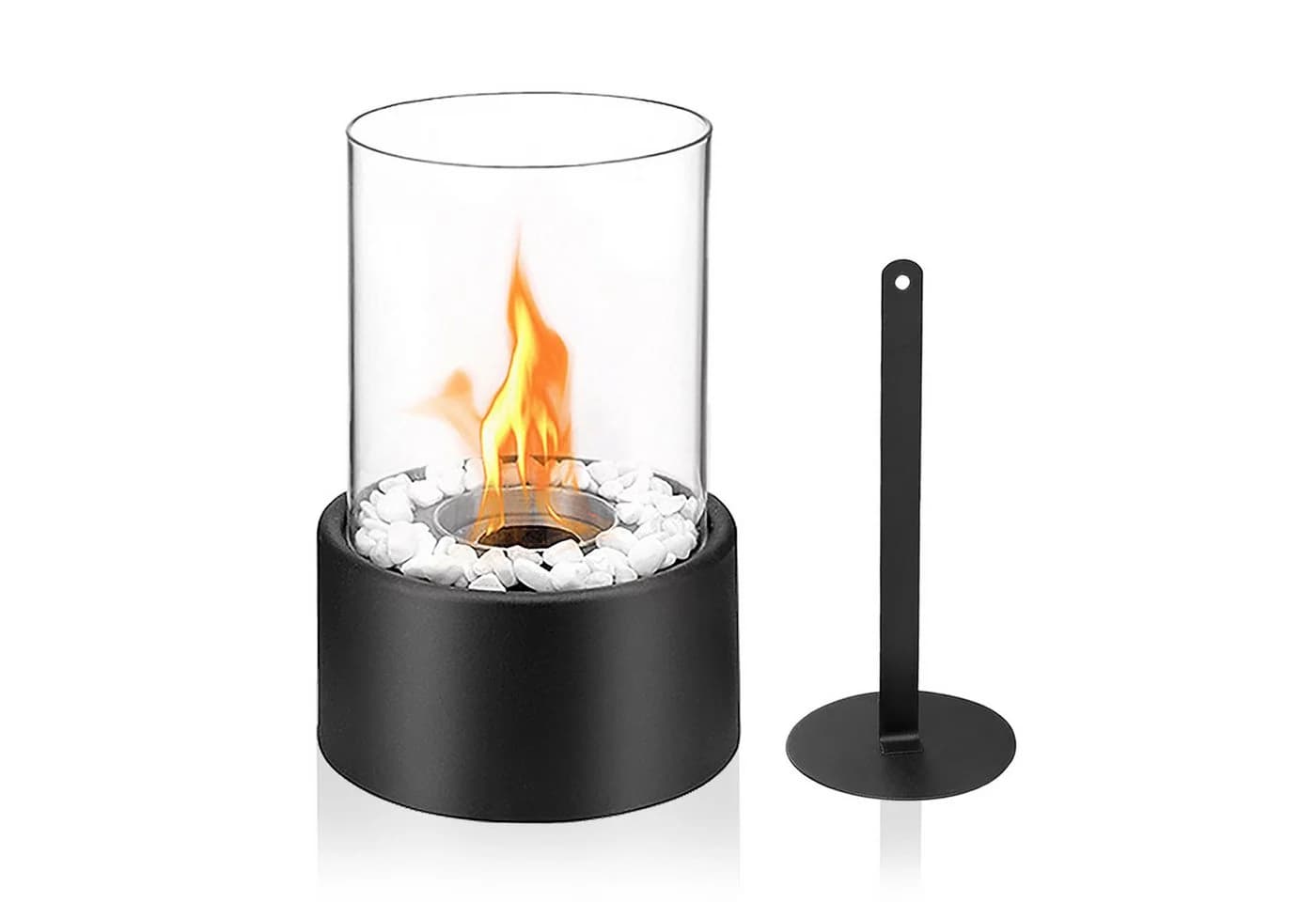 FIVMEN Tischfeuer Bioethanol Kamin Schwarz Tragbar Indoor Outdoor - Bild 2