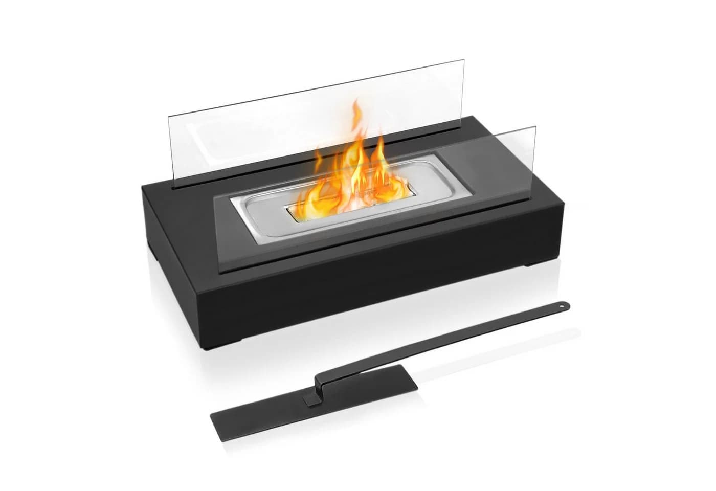 FIVMEN Tischfeuer Bioethanol Kamin Indoor Outdoor Tragbar Schwarz - Bild 2