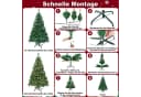 FIVMEN Künstlicher Weihnachtsbaum Grün mit LED warm-weiß und Metallständer Bild 5