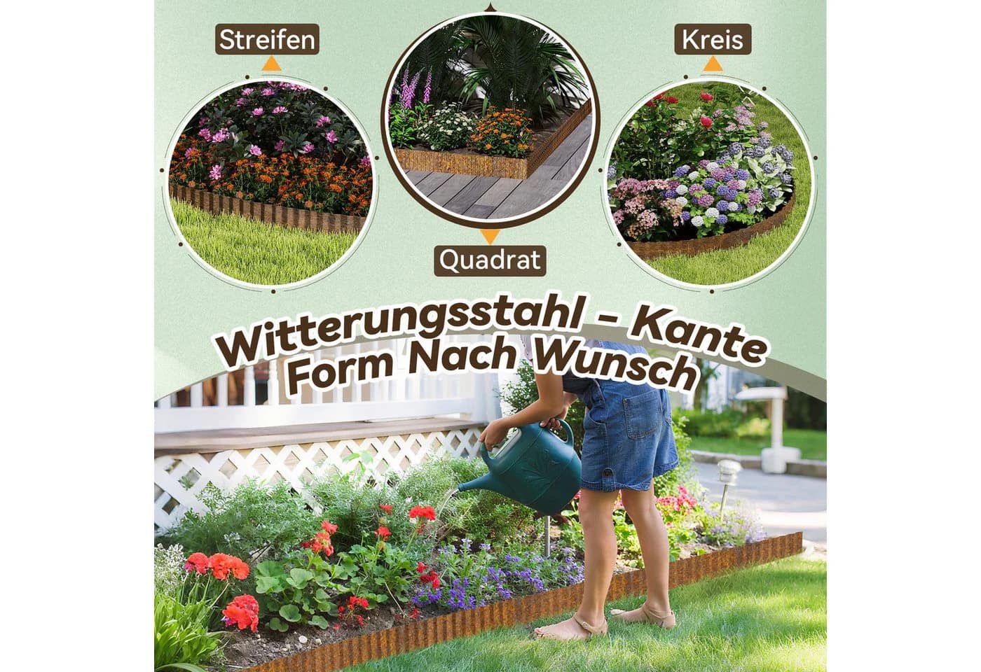 FIVMEN Rasenkante Metall Beetbegrenzung - Bild 5