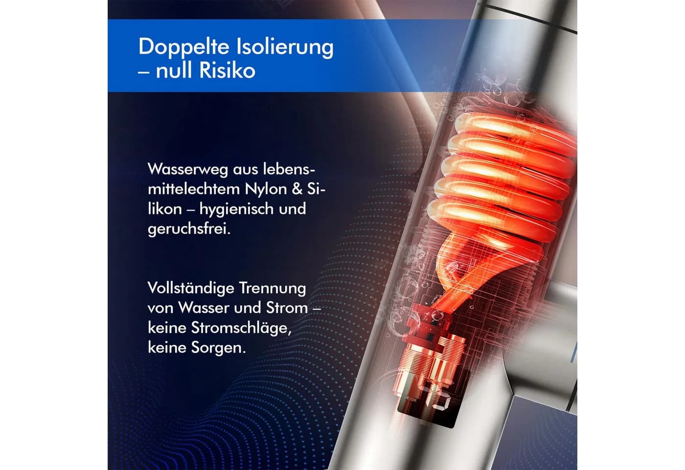 HOMELODY Küchenarmatur mit Durchlauferhitzer 3300W Edelstahl