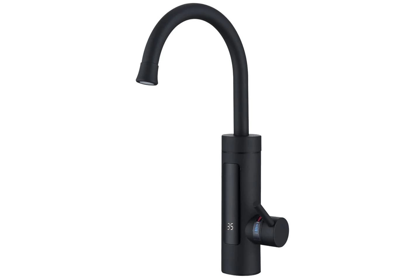 HOMELIVE Küchenarmatur mit Durchlauferhitzer Schwarz 360° drehbar - Bild 2