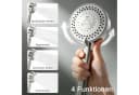 HOMELODY Wannenarmatur Set Schwarz Edelstahl mit 4-strahliger Handbrause Bild 4
