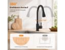 HOMELIVE Spültischarmatur Ausziehbar Schwarz SUS304 Edelstahl Bild 4