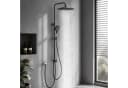 HOMELODY Duschsystem Schwarz 30x20 cm Regendusche mit 6-Strahl Handbrause Bild 2