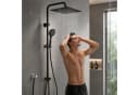 HOMELODY Duschsystem Schwarz 30cm Regendusche SUS304 Edelstahl höhenverstellbar Bild 2