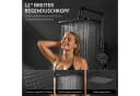 HOMELODY Duschsystem mit Regendusche 30x20 cm Schwarz Thermostat Bild 1